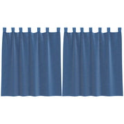 Vidaxl gordijnen voile met lussen 2 st 140x140 cm koningsblauw - afbeelding 2