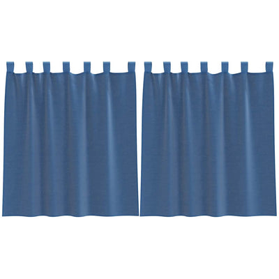 Vidaxl gordijnen voile met lussen 2 st 140x140 cm koningsblauw