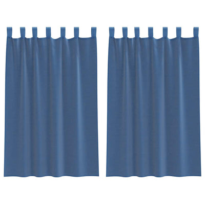 Vidaxl gordijnen voile met lussen 2 st 140x175 cm koningsblauw