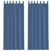 Vidaxl gordijnen voile met lussen 2 st 140x260 cm koningsblauw - afbeelding 2
