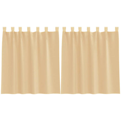 Vidaxl gordijnen met lussen 2 st 140x140 cm zand