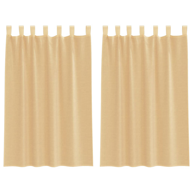 Vidaxl gordijnen met lussen 2 st zand 140x175 cm zand