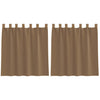 Vidaxl gordijnen voile met lussen 2 st 140x140 cm lichtbruin