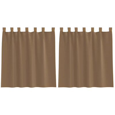 Vidaxl gordijnen voile met lussen 2 st 140x140 cm lichtbruin