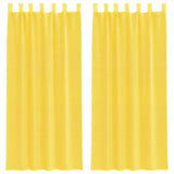 Vidaxl gordijnen met lussen 2 st 140x245 cm geel - afbeelding 2