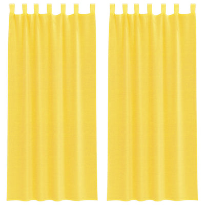 Vidaxl gordijnen met lussen 2 st 140x245 cm geel