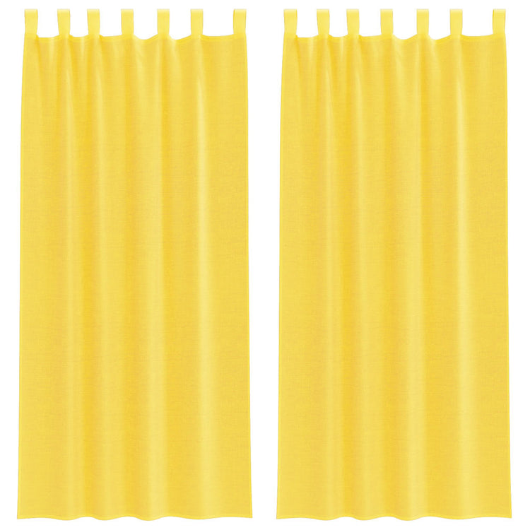 Vidaxl gordijnen met lussen 2 st 140x245 cm geel