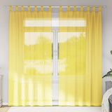 Vidaxl gordijnen met lussen 2 st 140x245 cm geel - afbeelding 1