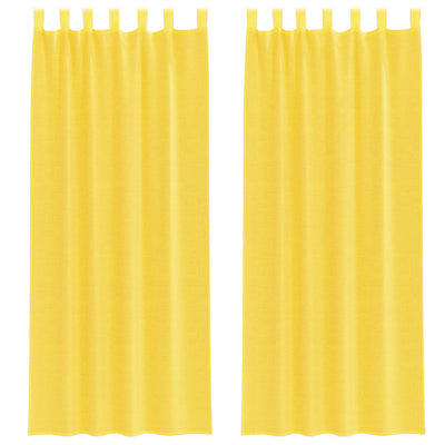 Vidaxl gordijnen met lussen 2 st 140x260 cm geel