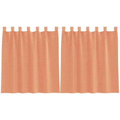 Vidaxl voile gordijnen met lussen 2 st terracotta 140x140 cm