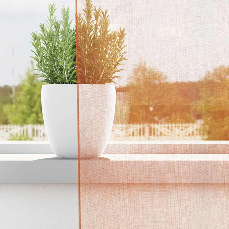Vidaxl gordijnen voile met lussen 2 st terracotta 140x175 cm