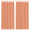 Vidaxl gordijnen voile met lussen 2 st terracotta 140x225 cm