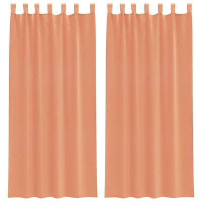 Vidaxl gordijnen voile met lussen 2 st terracotta 140x225 cm