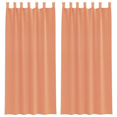 Vidaxl gordijnen met lussen 2 st terracotta 140x245 cm