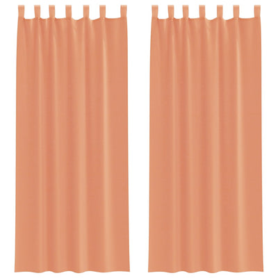 Vidaxl gordijnen met lussen 2 st terracotta 140x260 cm