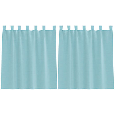 Vidaxl gordijnen voile met lussen 2 st 140x140 cm turkoois
