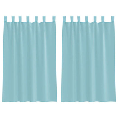 Vidaxl gordijnen voile met lussen 2 st 140x175 cm turkoois
