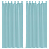 Vidaxl gordijnen met lussen 2 st 140x225 cm turkoois - afbeelding 2