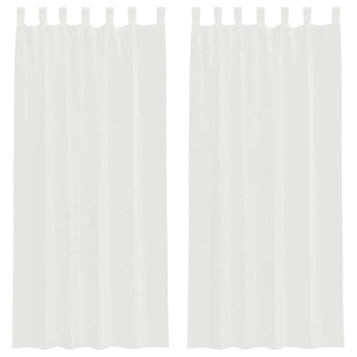 Vidaxl voile gordijnen met lussen 2 st 140x225 cm wit