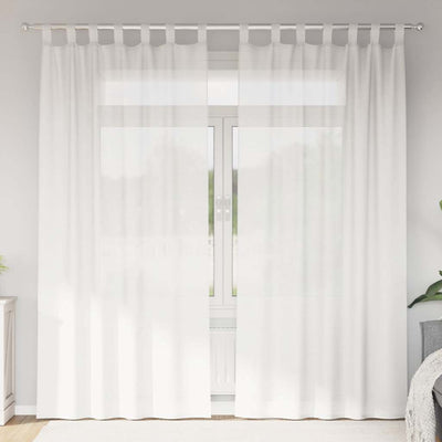 Vidaxl voile gordijnen met lussen 2 st 140x225 cm wit