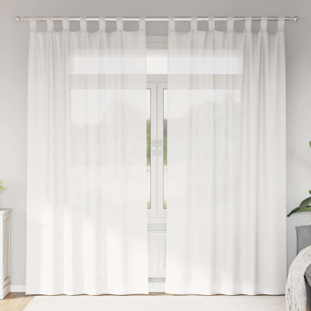 Vidaxl gordijnen met lussen 2 st 140x245 cm wit