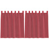 Vidaxl gordijnen voile met lussen 2 st 140x140 cm wijnrood