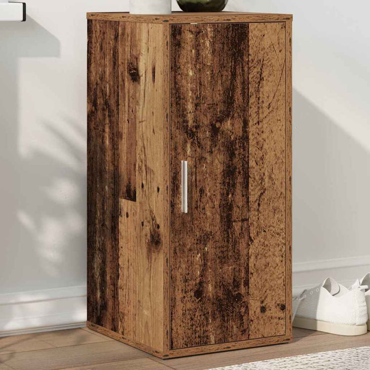 Vidaxl schoenenkast 32x35x70 cm bewerkt hout oud houtkleurig