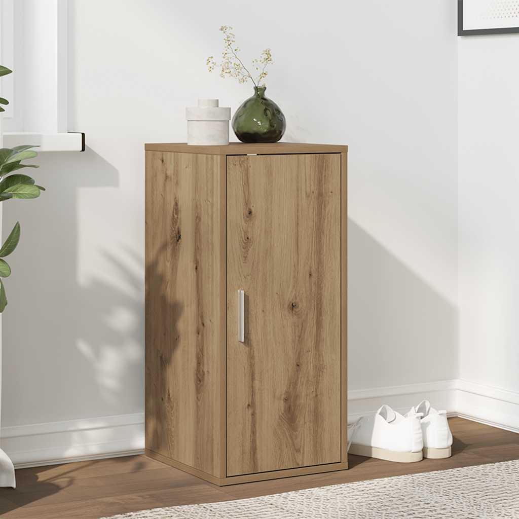 Vidaxl schoenenkast 32x35x70 cm bewerkt hout artisanaal eikenkleur