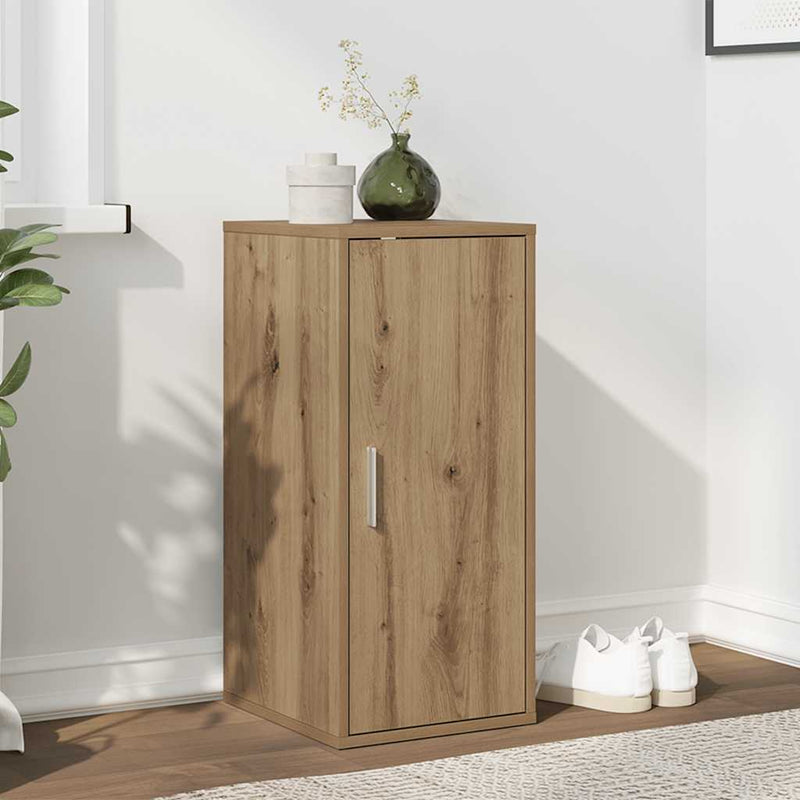 Vidaxl schoenenkast 32x35x70 cm bewerkt hout artisanaal eikenkleur