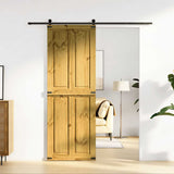 Vidaxl schuifdeur corona 70x210 cm massief grenenhout - afbeelding 1