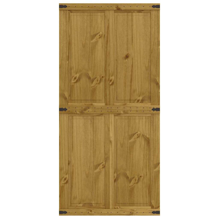 Vidaxl schuifdeur corona 100x210 cm massief grenenhout