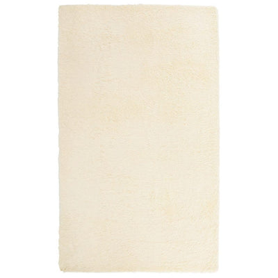 Vidaxl hoogpolig vloerkleed navarra 60x100 cm polyester crèmekleurig