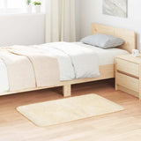 Vidaxl hoogpolig vloerkleed navarra 60x100 cm polyester crèmekleurig - afbeelding 1