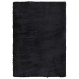 Vidaxl hoogpolig vloerkleed navarra 120x170 cm polyester zwart - afbeelding 2