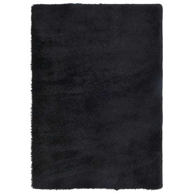 Vidaxl hoogpolig vloerkleed navarra 120x170 cm polyester zwart