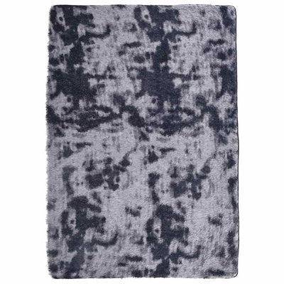 Vidaxl hoogpolig vloerkleed navarra 120x170 cm polyester donkergrijs