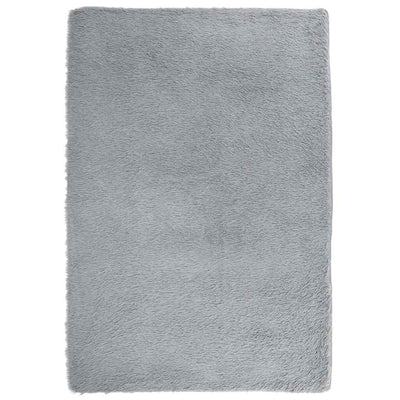 Vidaxl hoogpolig vloerkleed navarra 120x170 cm polyester lichtgrijs