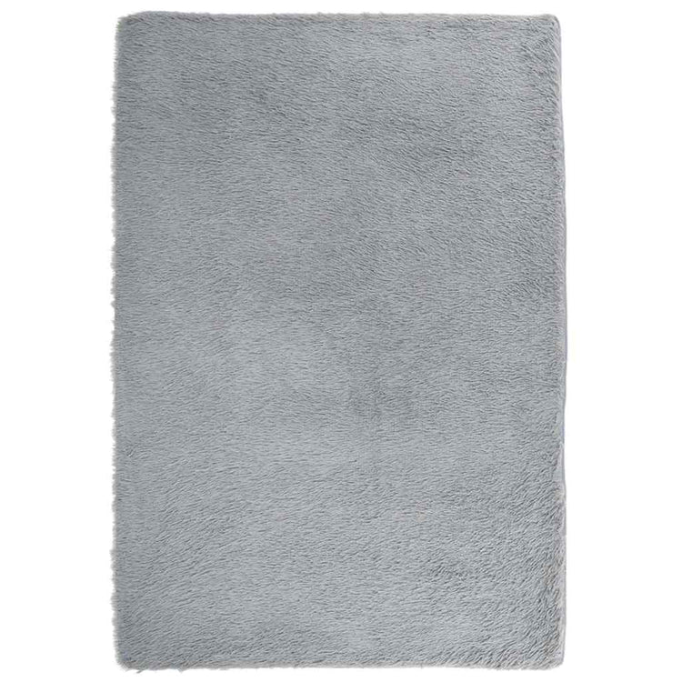 Vidaxl hoogpolig vloerkleed navarra 120x170 cm polyester lichtgrijs