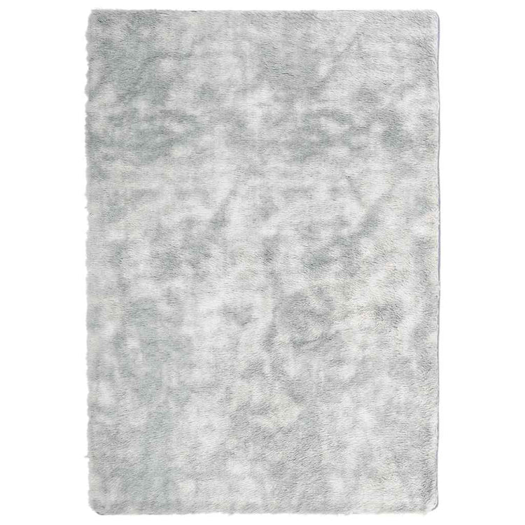 Vidaxl hoogpolig vloerkleed navarra 120x170 cm polyester zilvergrijs