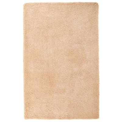 Vidaxl hoogpolig vloerkleed navarra 130x200 cm polyester beige