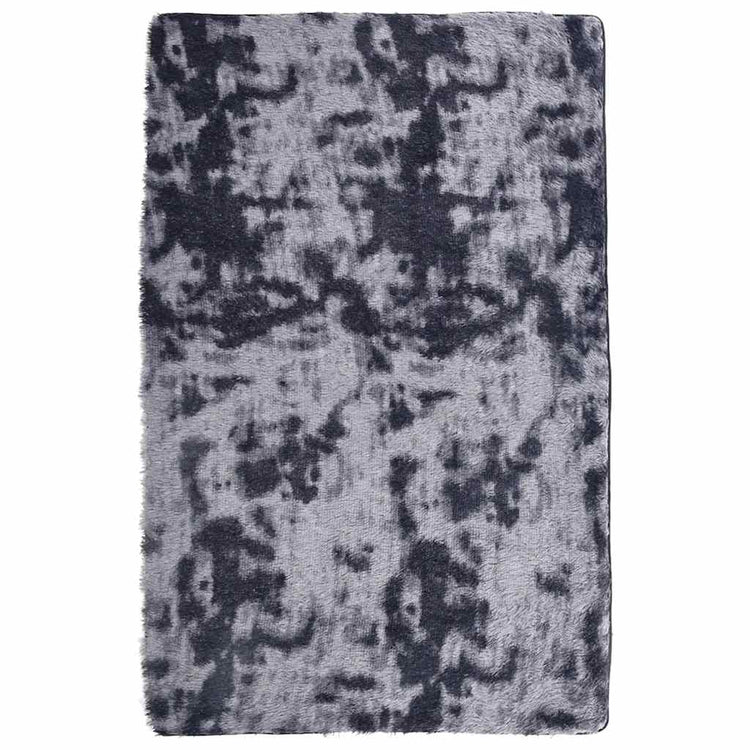Vidaxl hoogpolig vloerkleed navarra 130x200 cm polyester donkergrijs