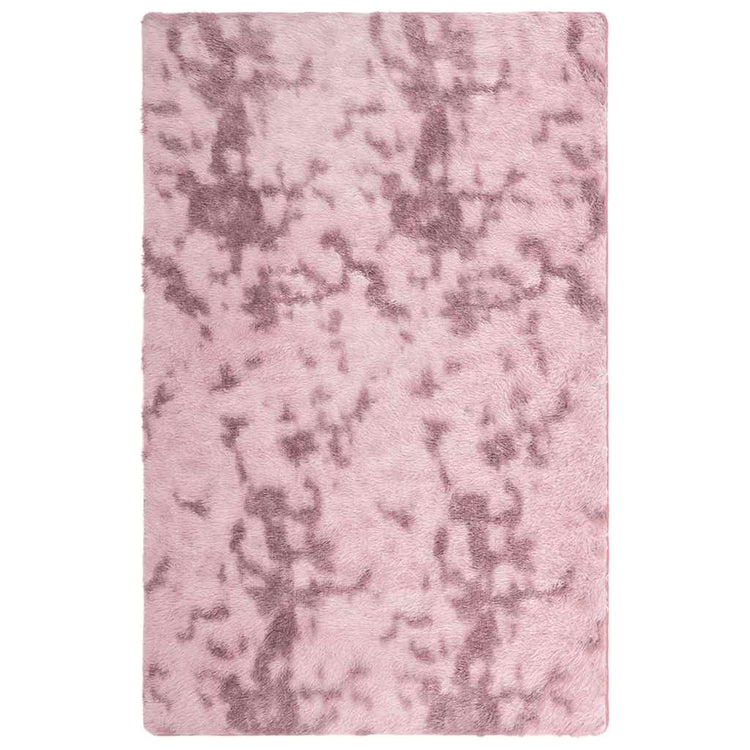 Vidaxl hoogpolig vloerkleed navarra 130x200 cm polyester stoffig roze