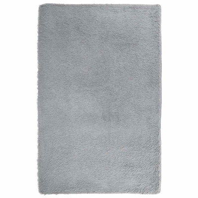 Vidaxl hoogpolig vloerkleed navarra 130x200 cm polyester lichtgrijs