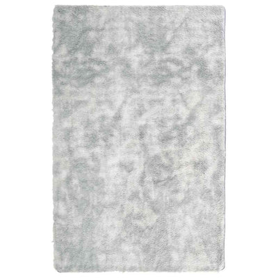 Vidaxl hoogpolig vloerkleed navarra 130x200 cm polyester zilvergrijs