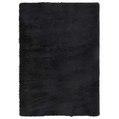 Vidaxl hoogpolig vloerkleed navarra 160x230 cm polyester zwart