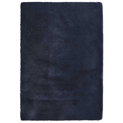 Vidaxl hoogpolig vloerkleed navarra 160x230 cm polyester marineblauw