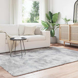 Vidaxl hoogpolig vloerkleed navarra 160x230 cm polyester zilvergrijs - afbeelding 3