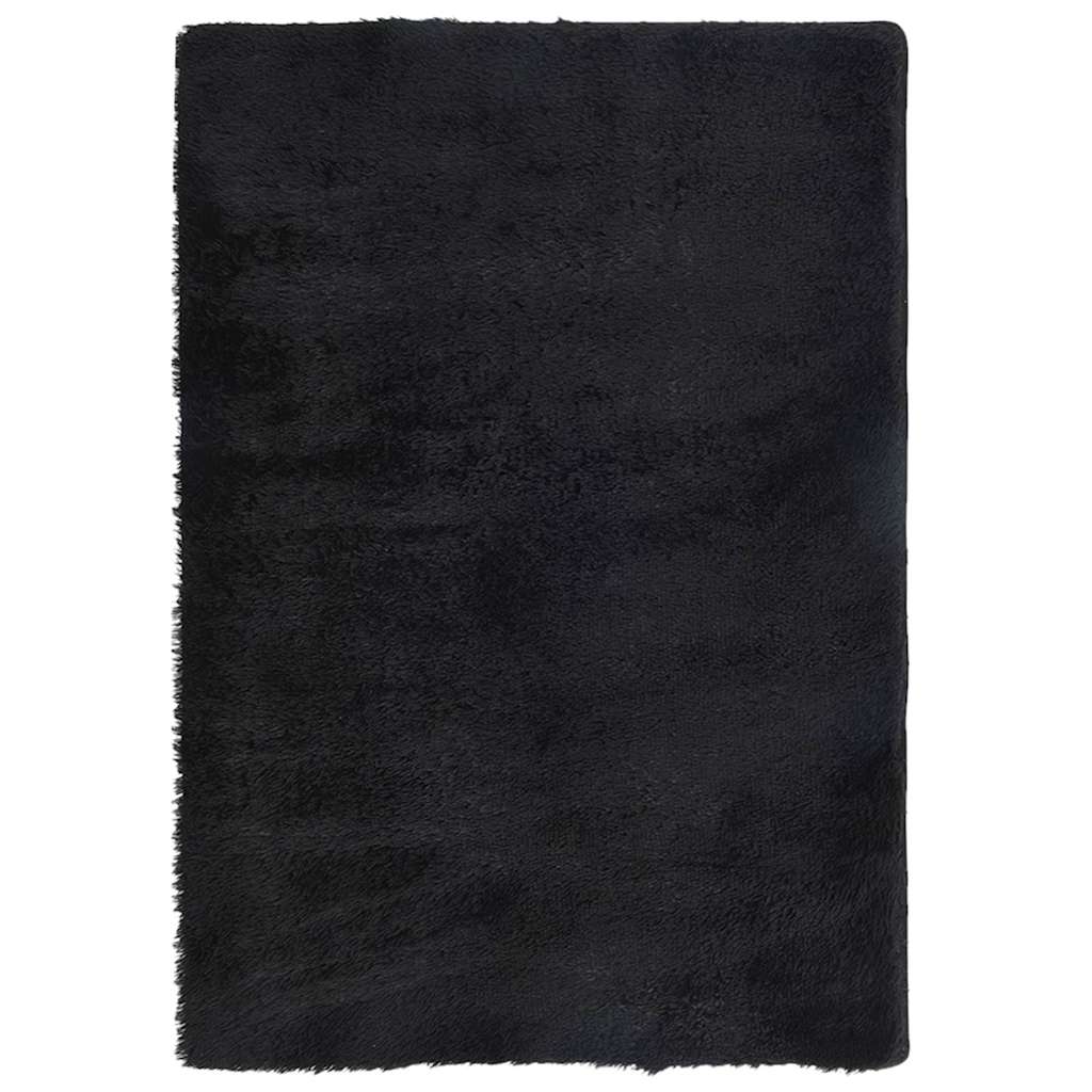 Vidaxl hoogpolig vloerkleed navarra 200x290 cm polyester zwart