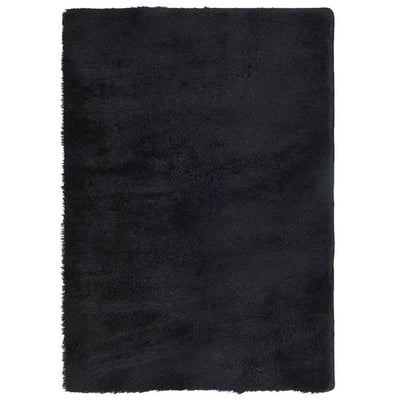 Vidaxl hoogpolig vloerkleed navarra 240x340 cm polyester zwart