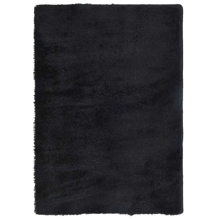 Vidaxl hoogpolig vloerkleed navarra 240x340 cm polyester zwart